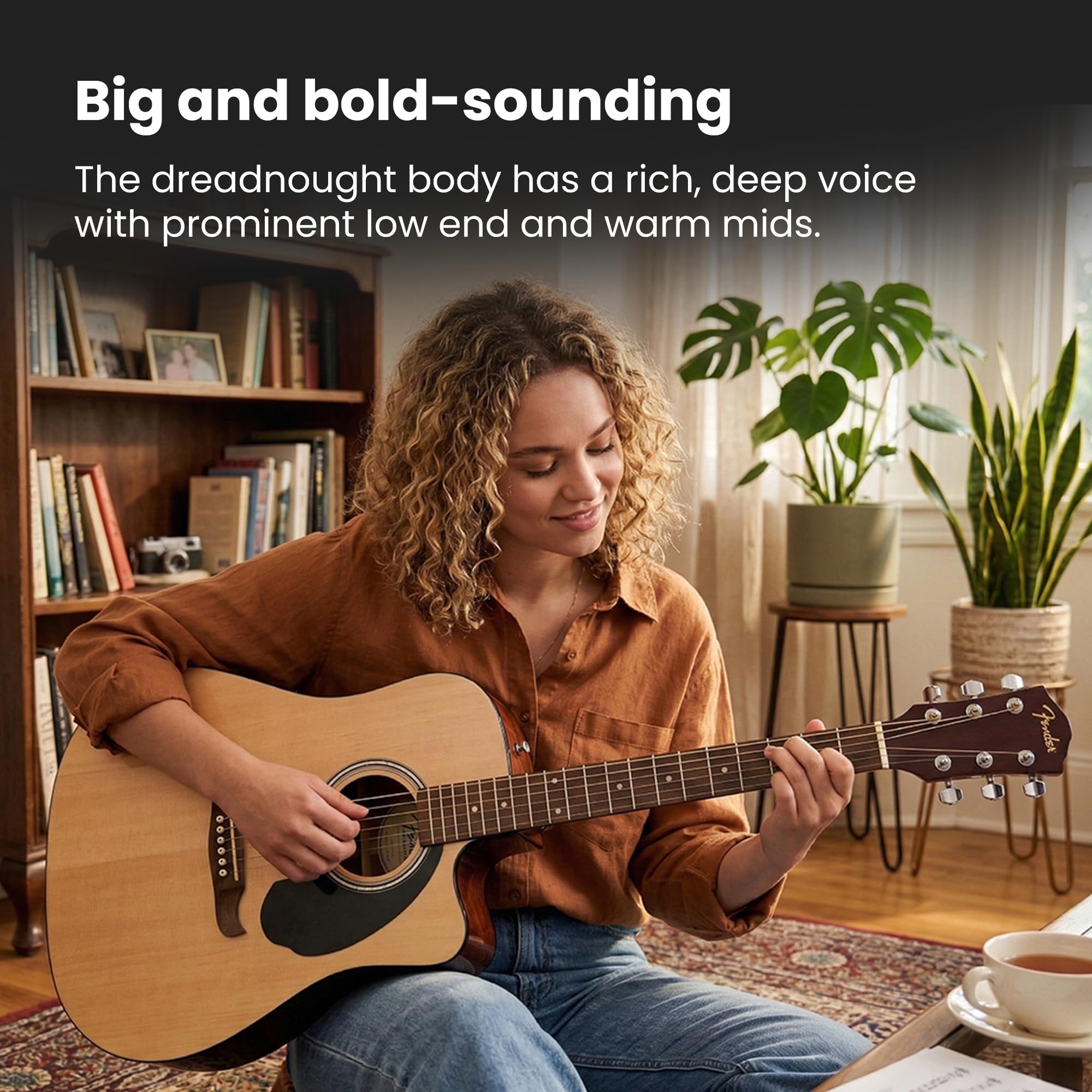 Amazon | Fender FA-125CE ドレッドノートカッタウェイ
